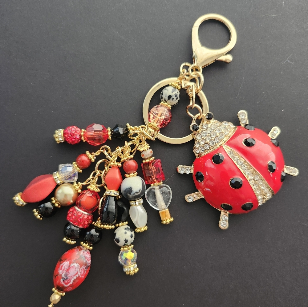 Ladybug Purse Charm or Keychain Handcrafted